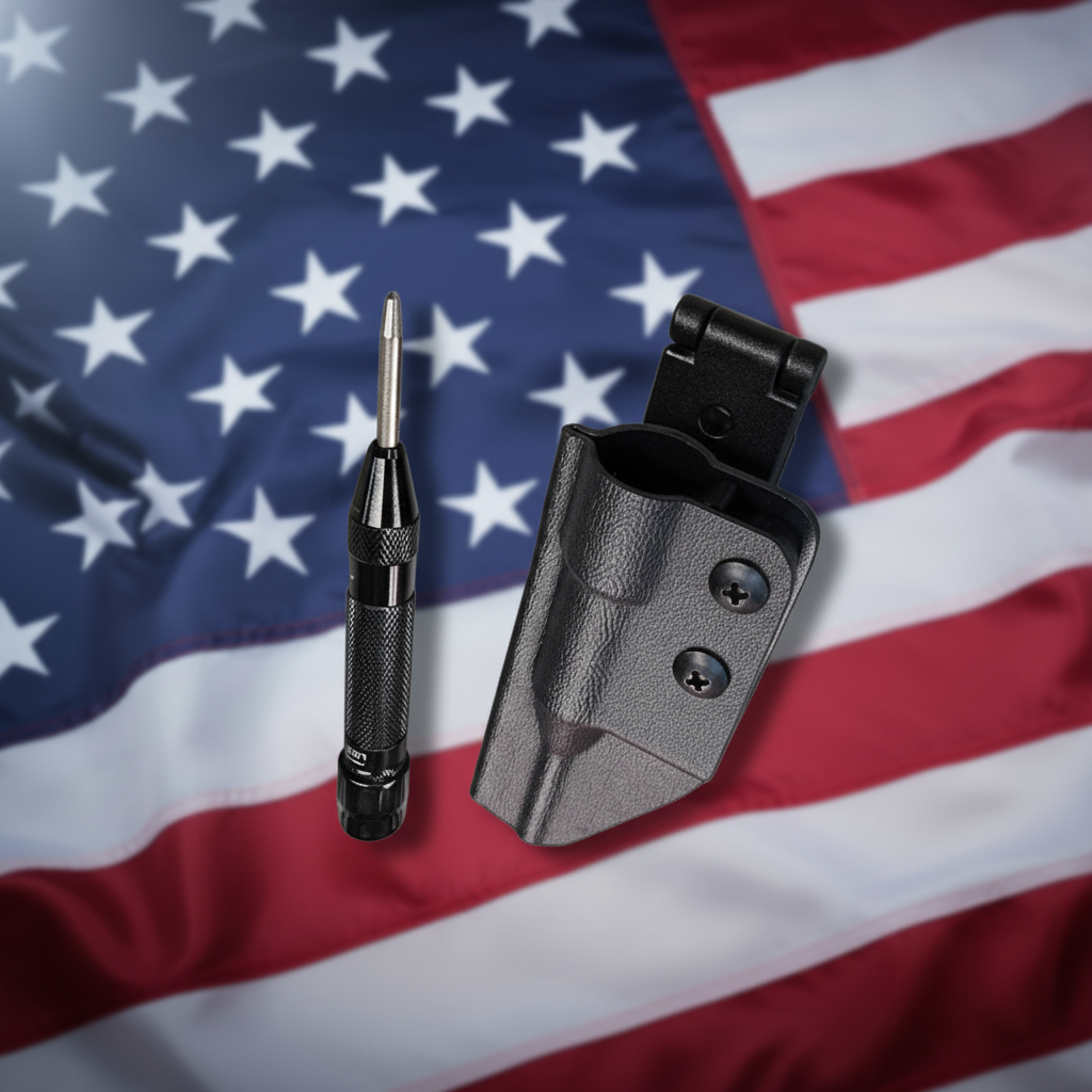 Glass breaker holster patriotic - variation 1