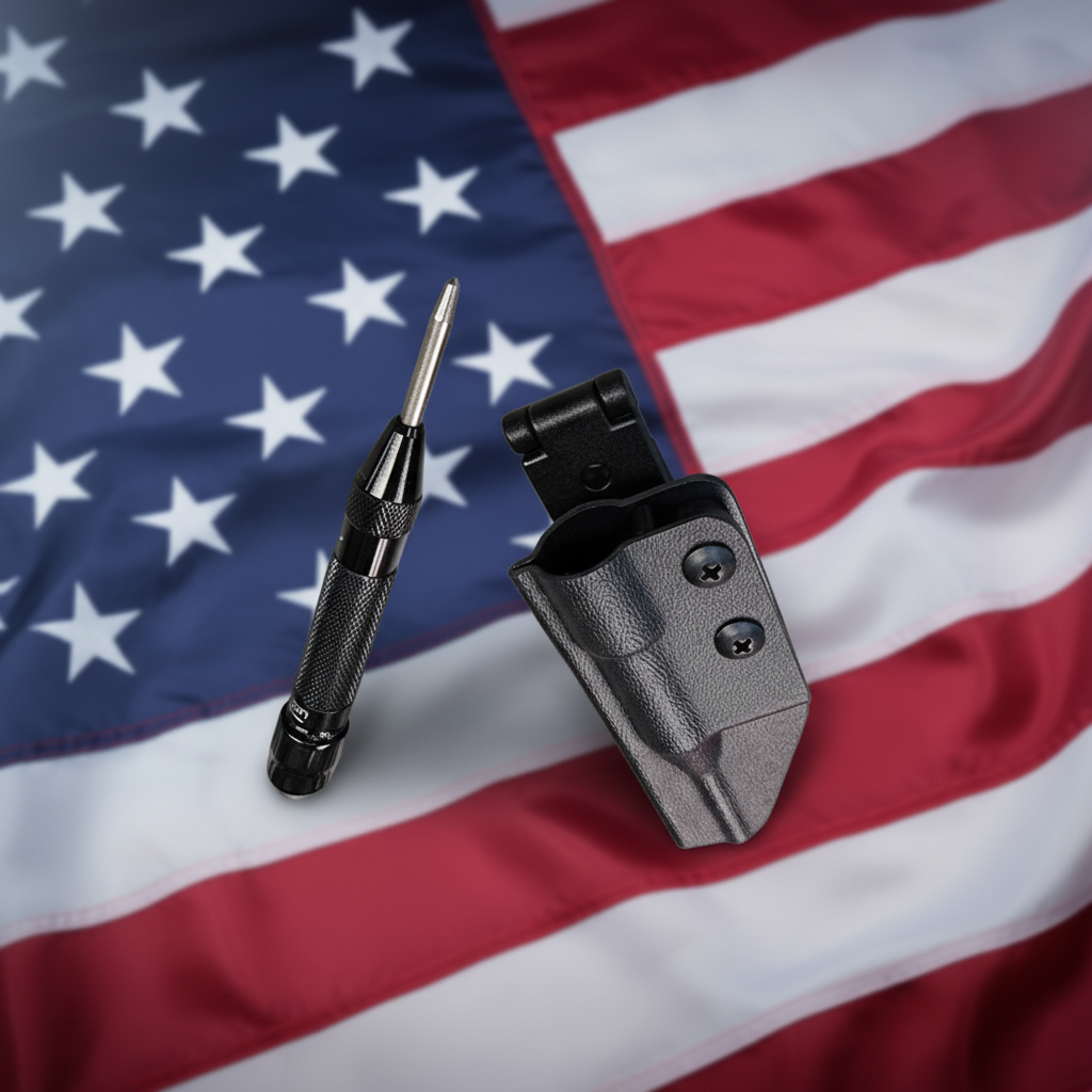 Glass breaker holster patriotic - variation 5