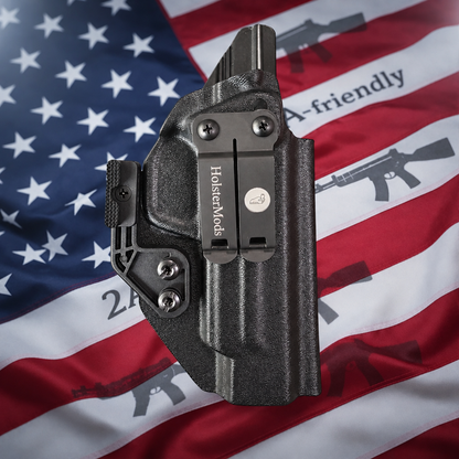 Holster product image on American flag background