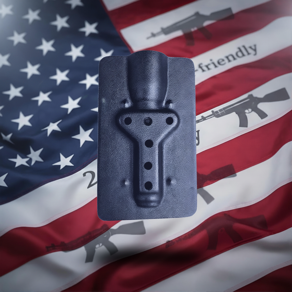 Holster Shell on 2A Flag Background