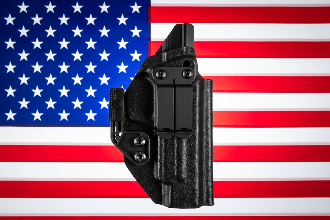Holster with DCC Clip and American Flag Background
