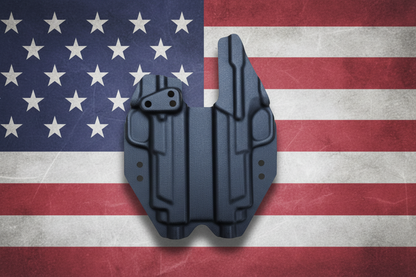 Patriotic American flag background with holster shell