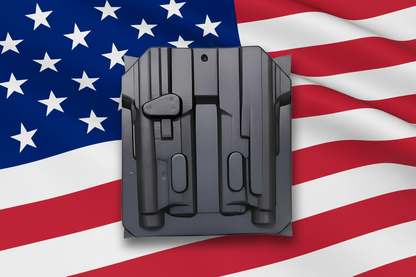 Patriotic American flag background with vac formed shells no trim jig