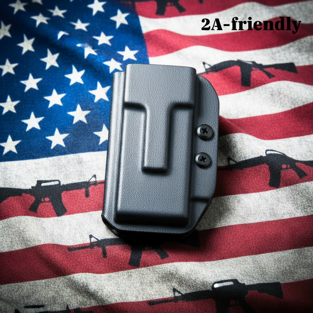 Single mag holster on flag background