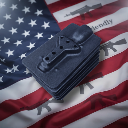 Stacked Holster Shells on 2A Flag Background
